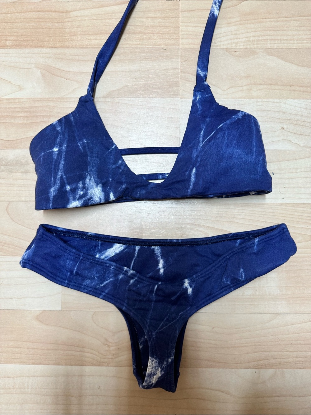 Midori Navy Tie-Dye Two-Piece Bikini